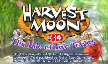 Harvest Moon 3D - The Tale of Two Towns (v02)(USA) screen shot title